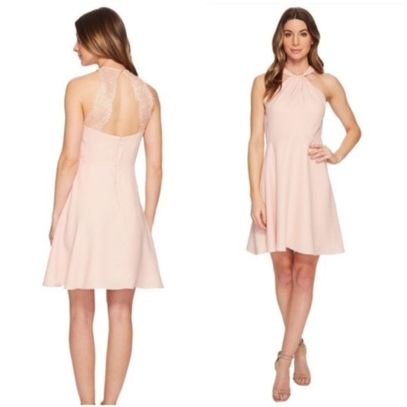 NWOT Cece Gigi Twist Neck Fit & Flare Dress - Picture 1 of 6